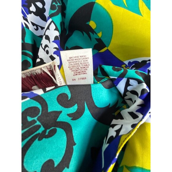 Worthington Essentials Women's Button Down Long Sleeve Top Geo Print Size 12 - Picture 4 of 8